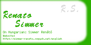 renato simmer business card
